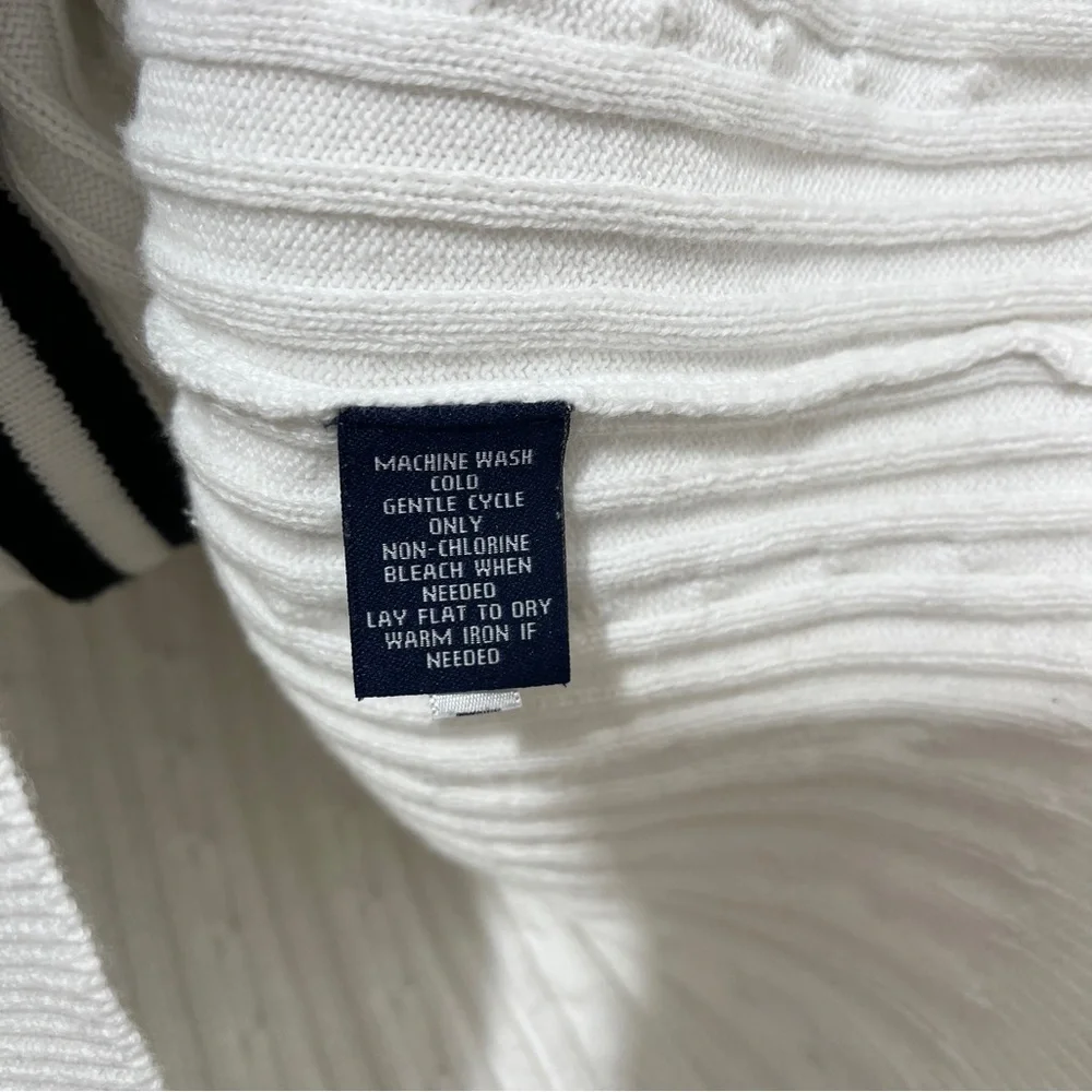 Light Academia Old Money Quiet Luxury Preppy Chaps Cable-Knit Cardigan [size L] - Picture 11 of 11